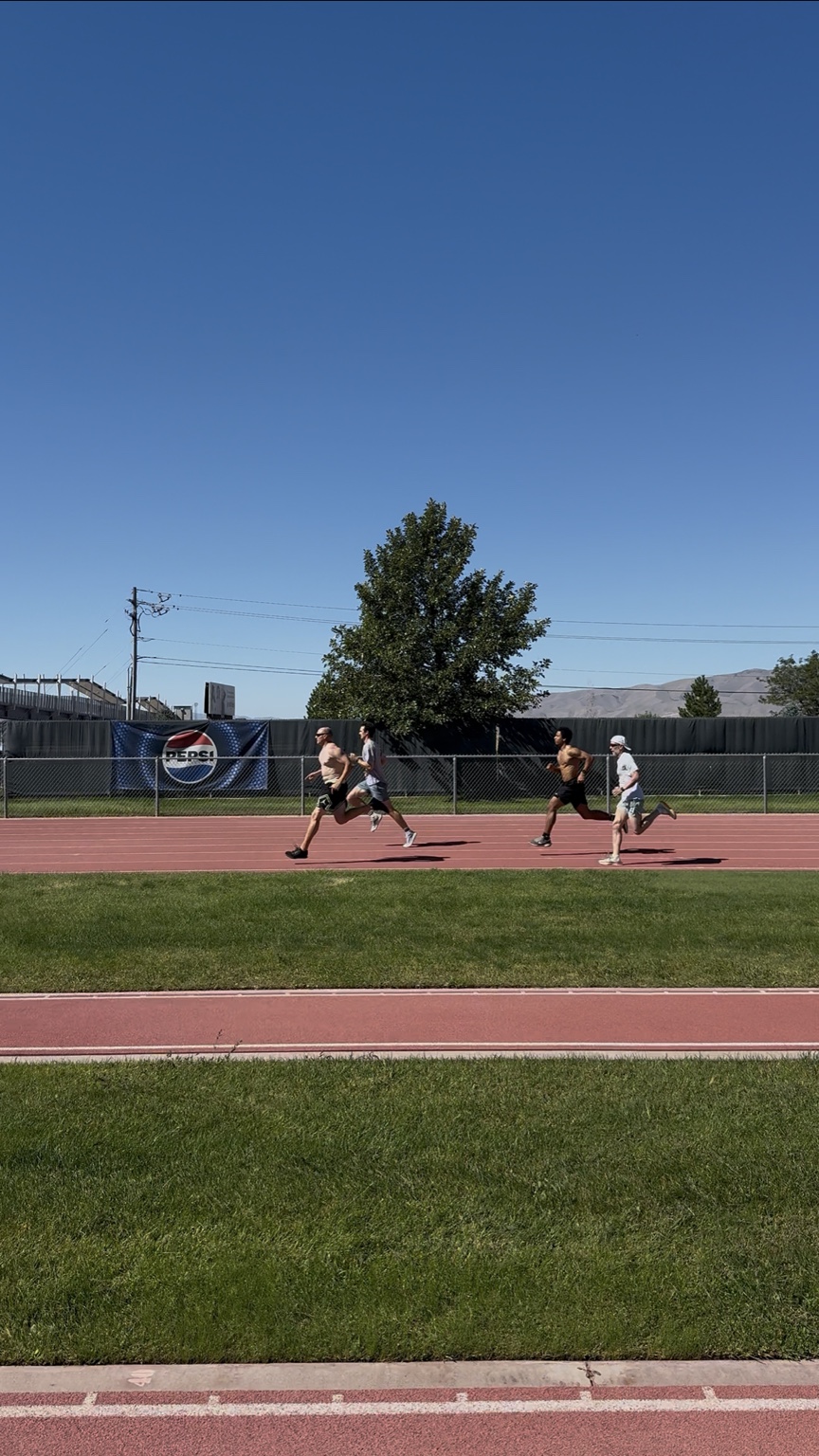 Kōtare Track Club athletes sprinting