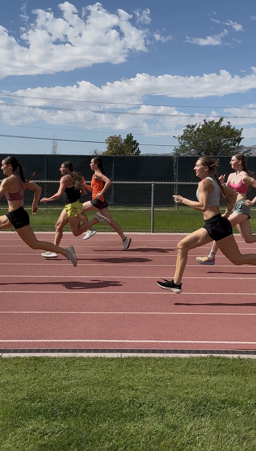Kōtare Track Club athletes sprinting on the track